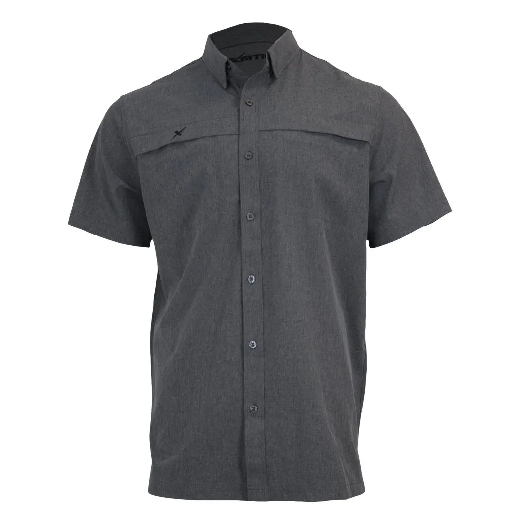 Short Sleeve Solid Lifestyle Button Down w/ REPEL-X