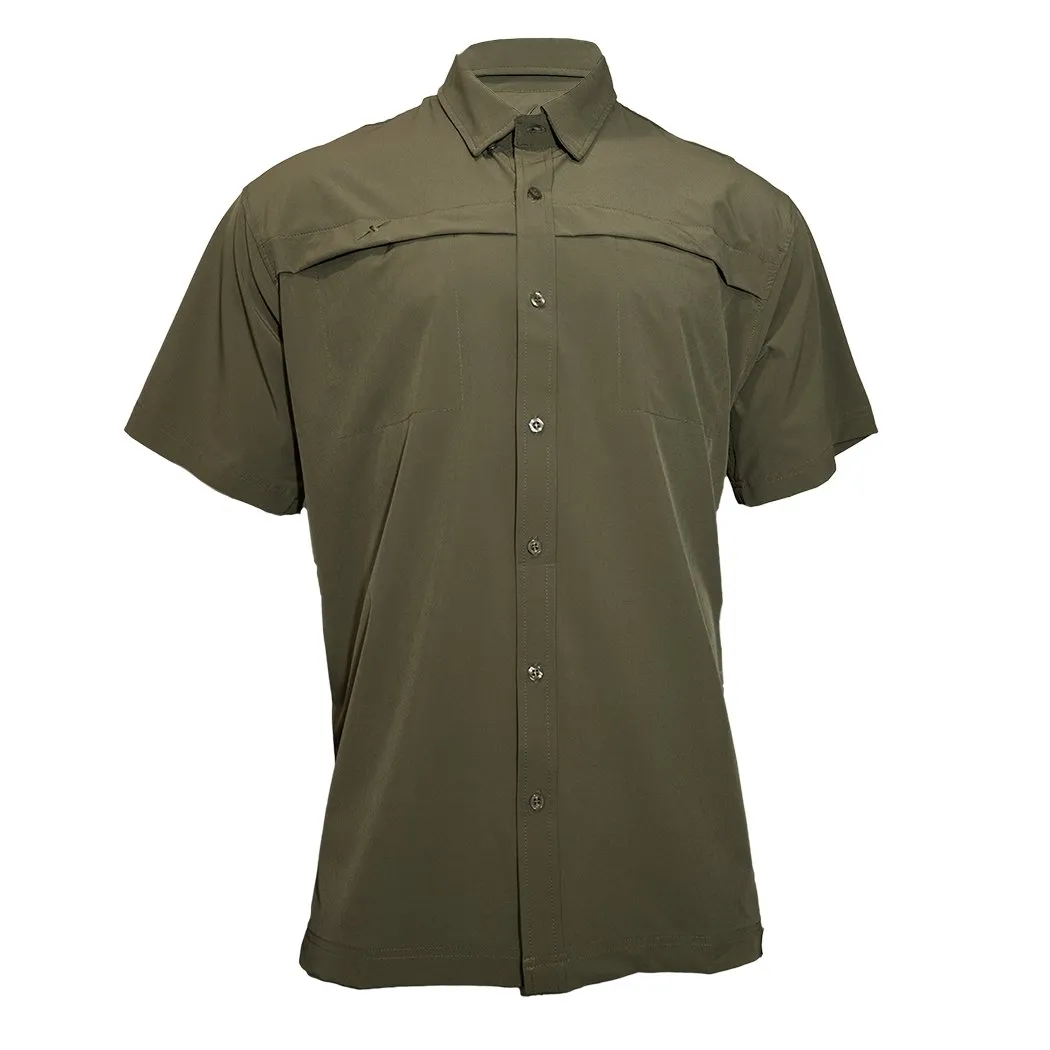 Short Sleeve Solid Lifestyle Button Down w/ REPEL-X