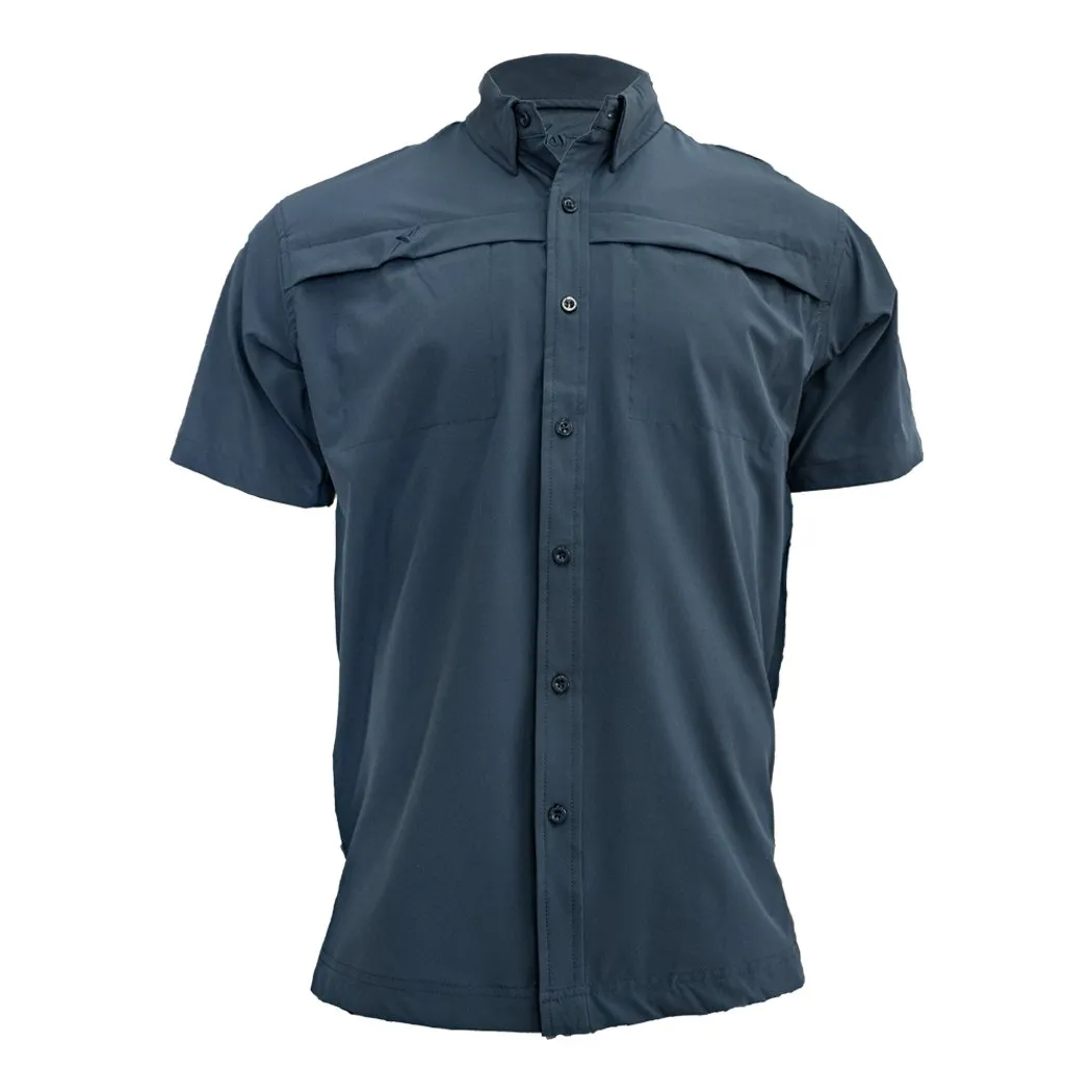 Short Sleeve Solid Lifestyle Button Down w/ REPEL-X