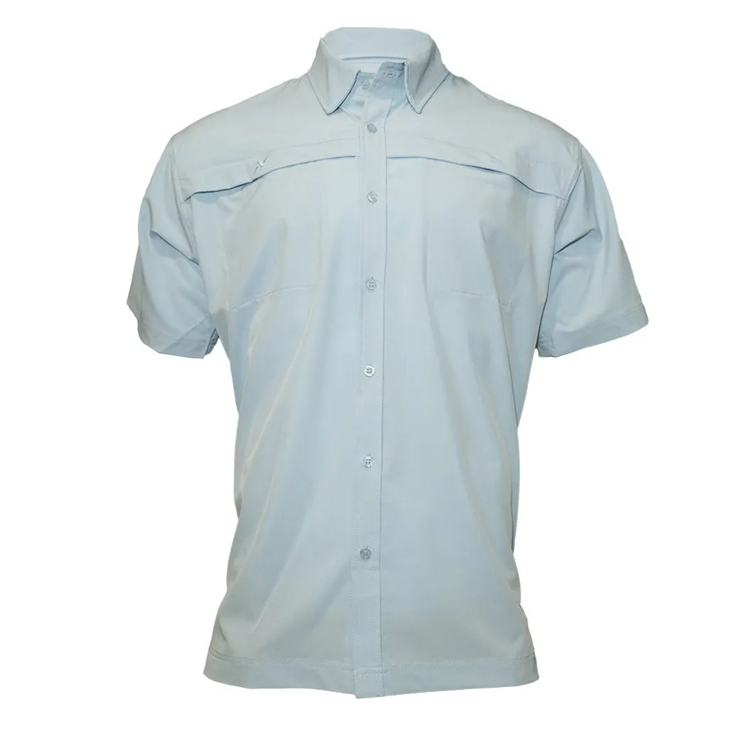 Short Sleeve Solid Lifestyle Button Down w/ REPEL-X