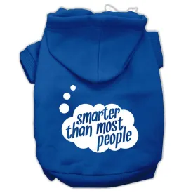 Smarter then Most People Screen Printed Dog Pet Hoodies Blue Size XXXL (20)