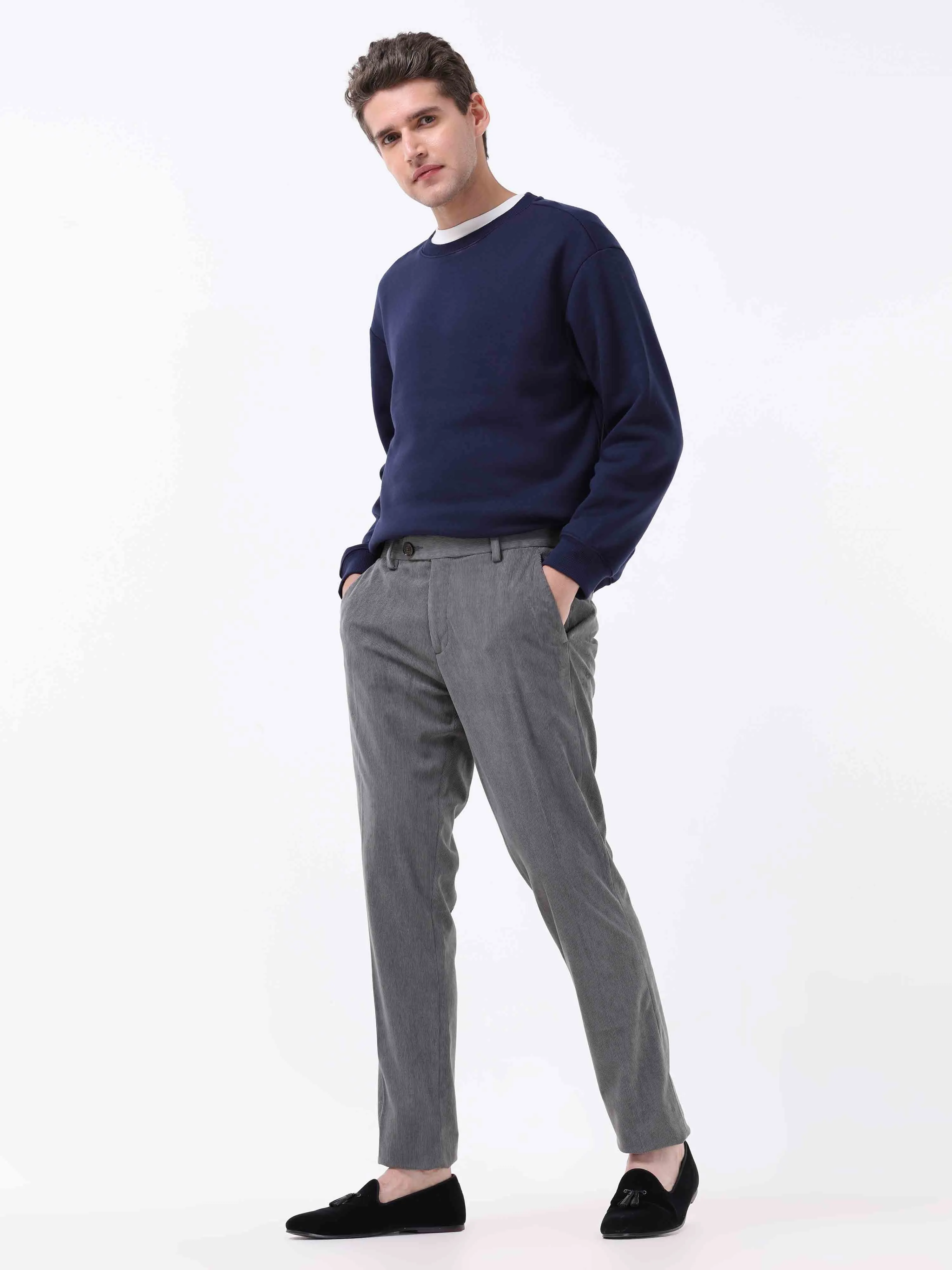 Statement Corduroy Grey Pant