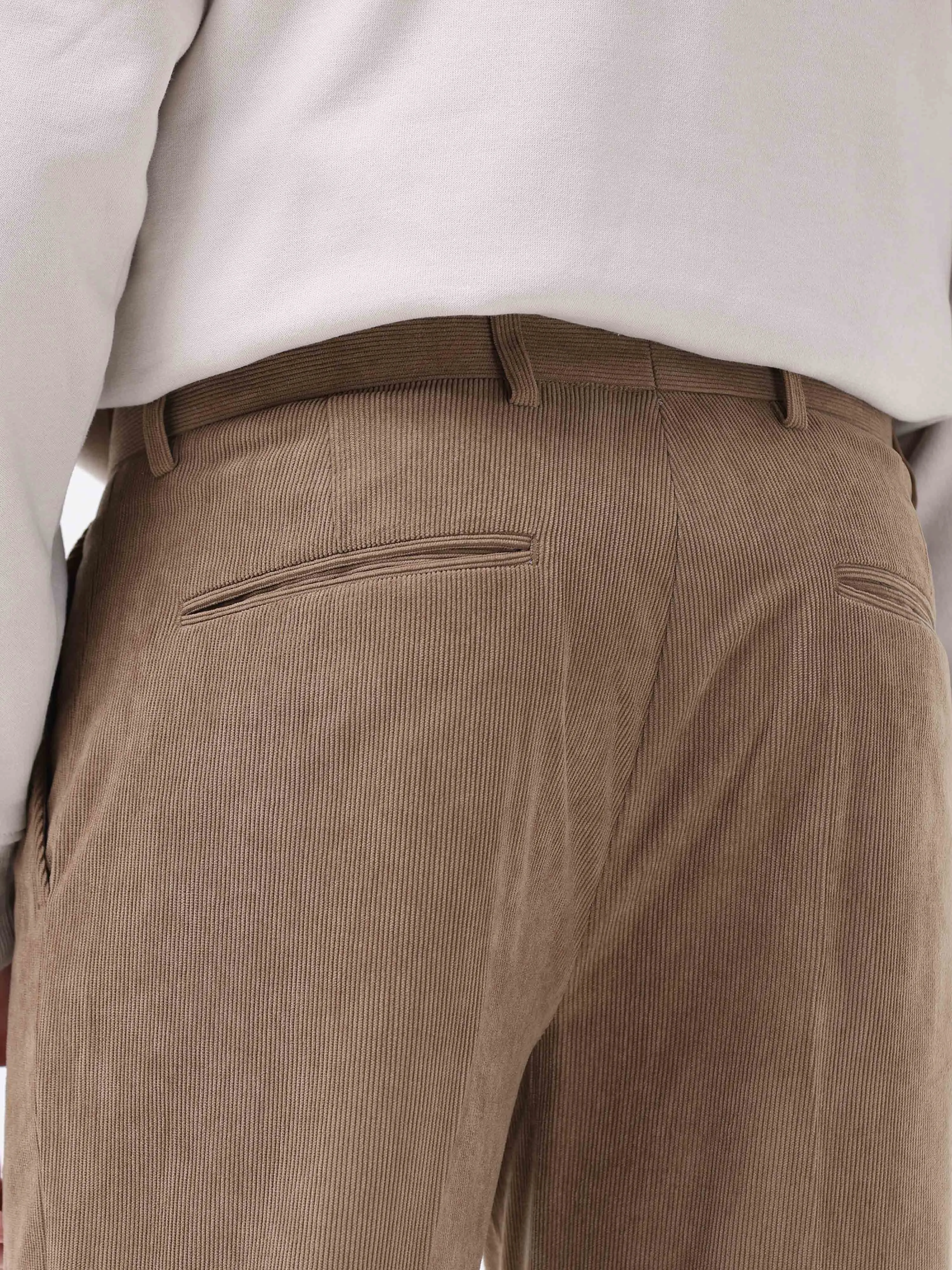 Statement Corduroy Khaki Pant