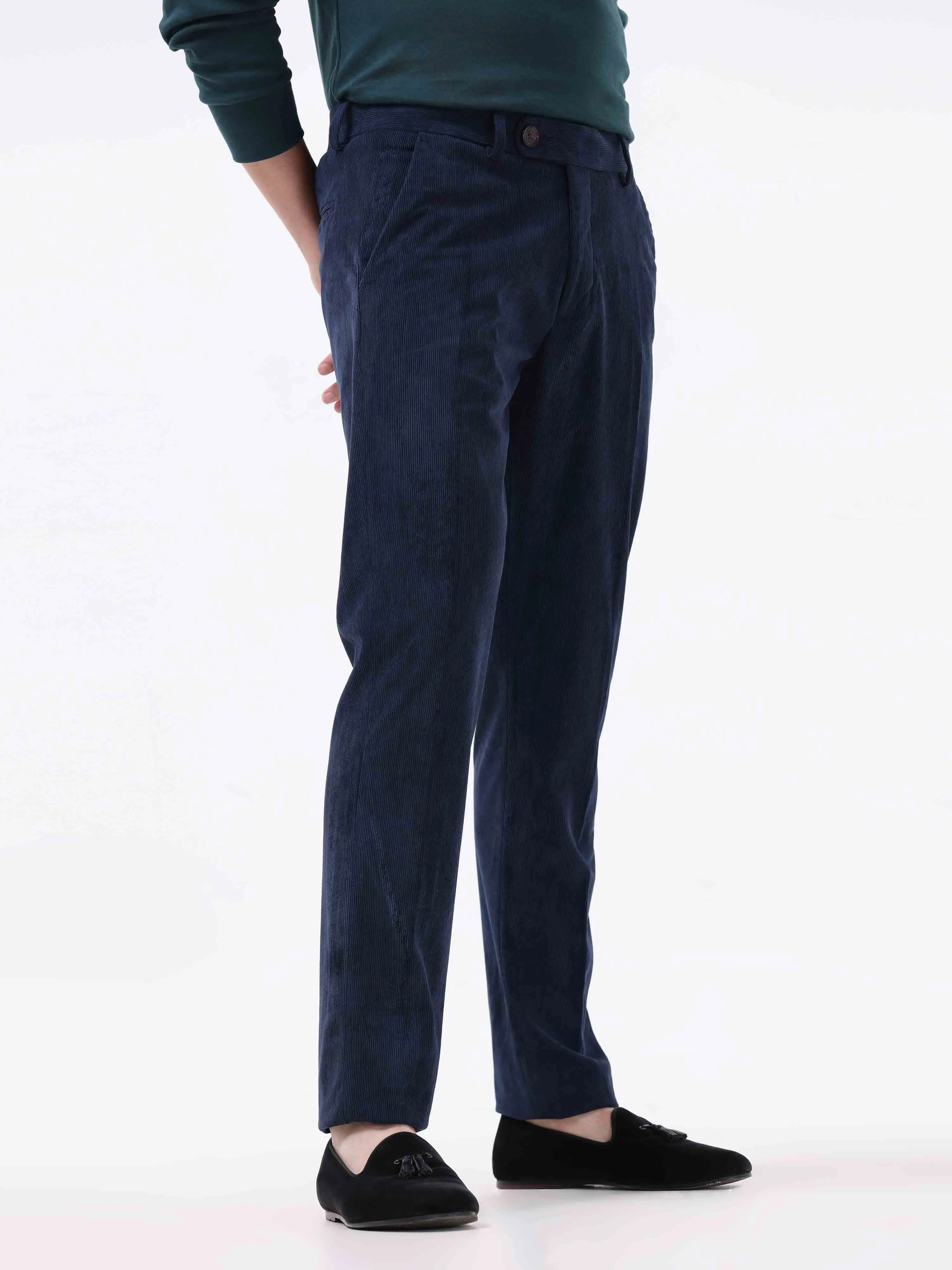 Statement Corduroy Navy Pant