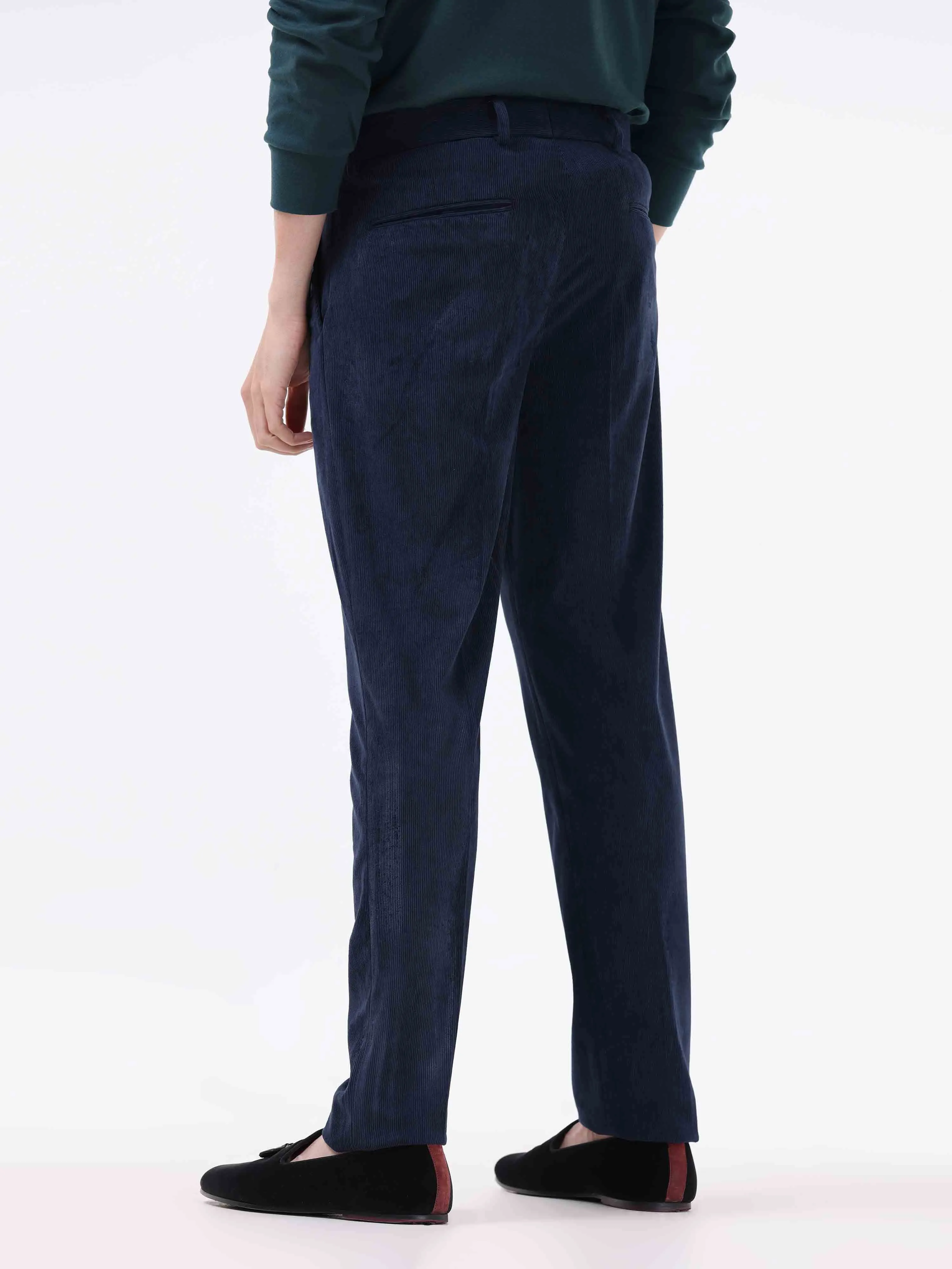 Statement Corduroy Navy Pant