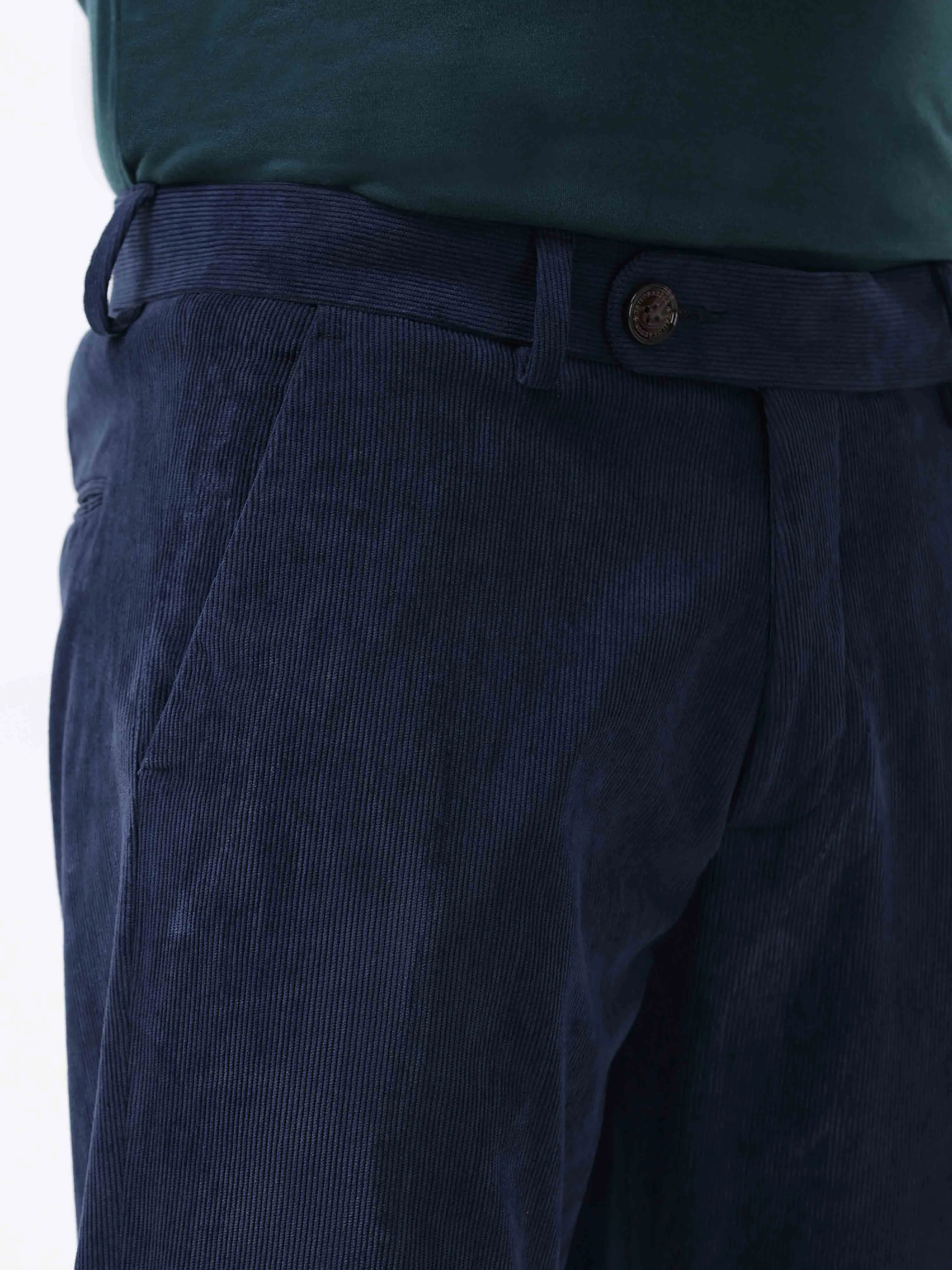 Statement Corduroy Navy Pant