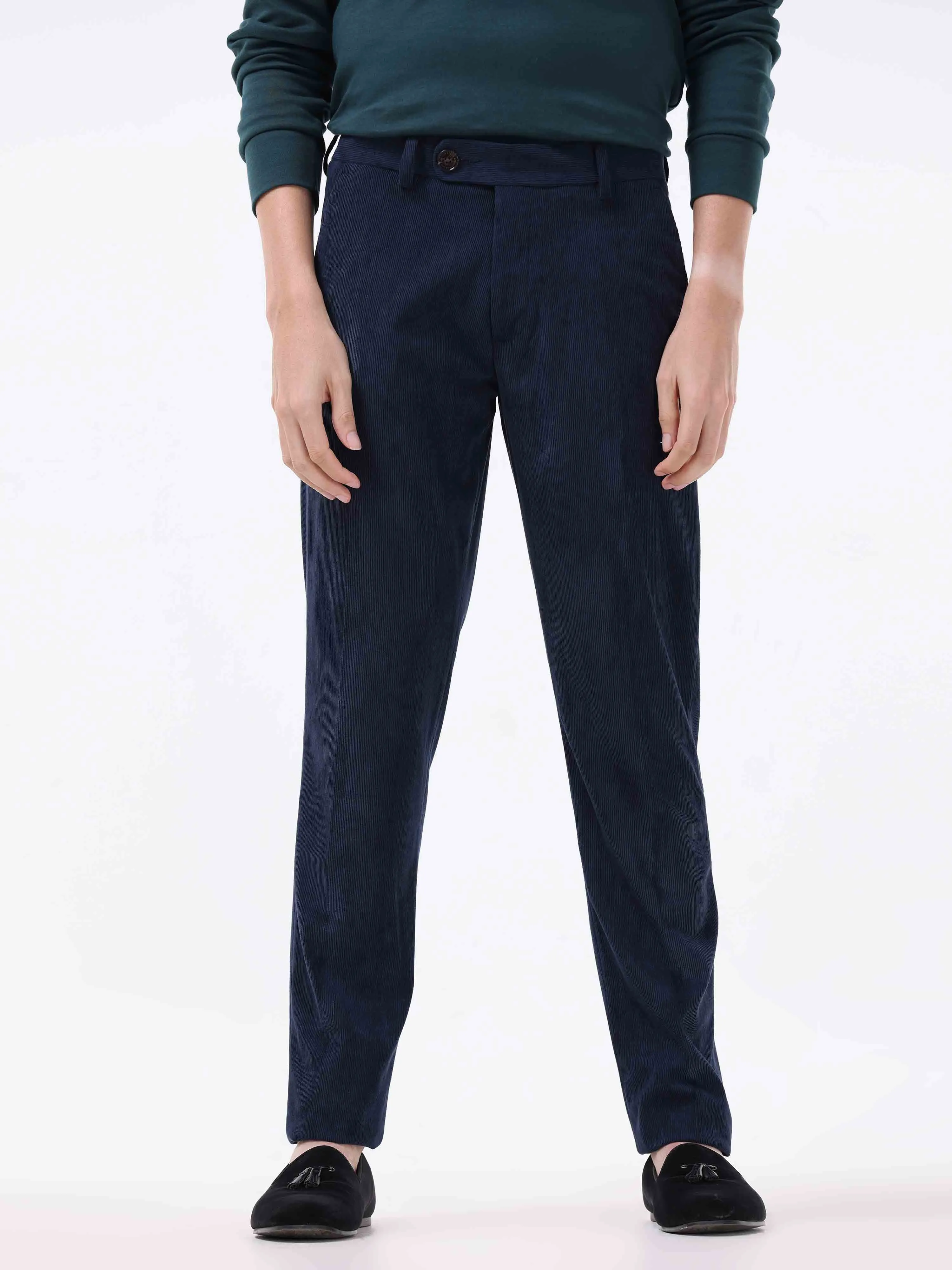 Statement Corduroy Navy Pant