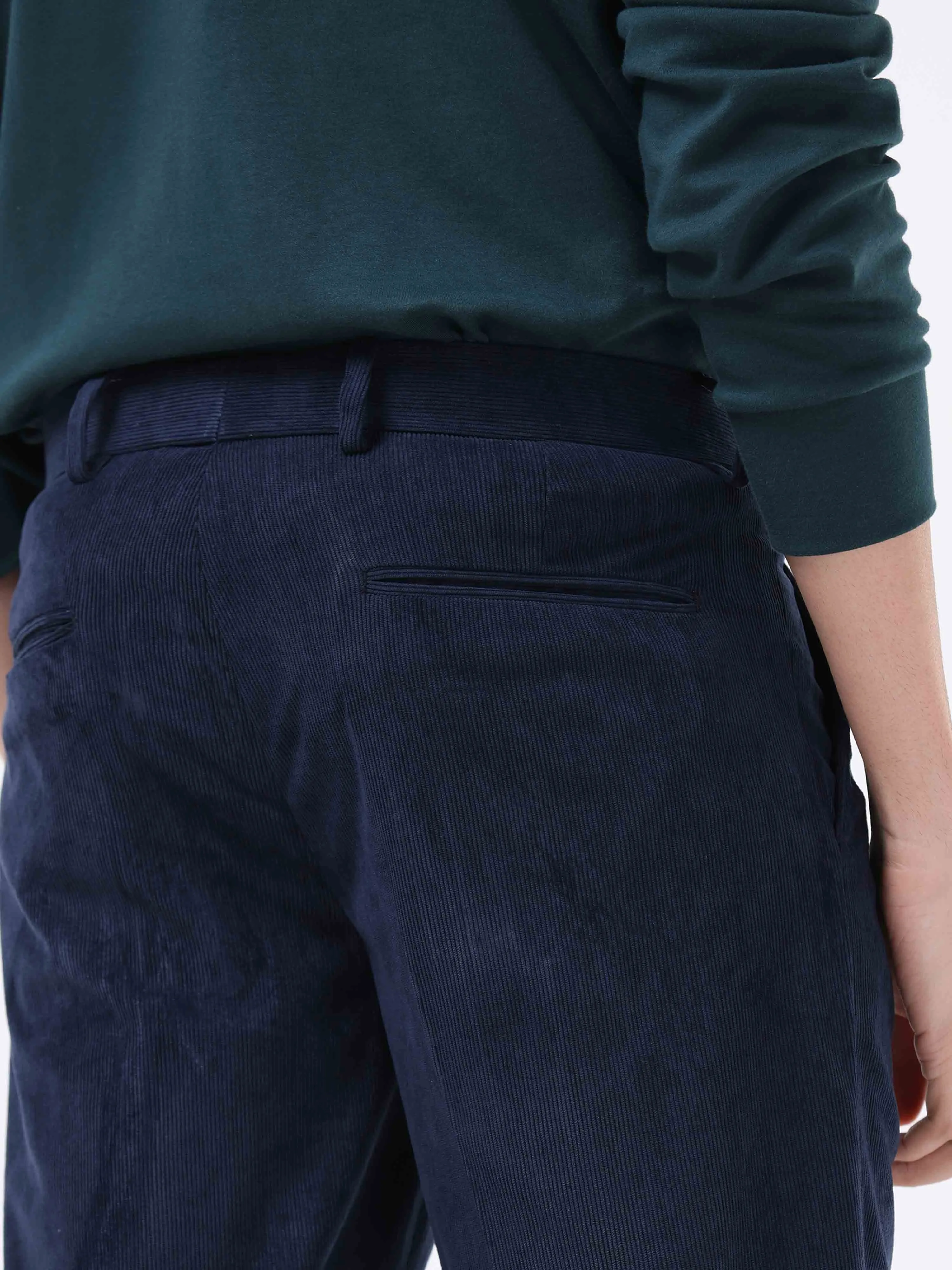 Statement Corduroy Navy Pant