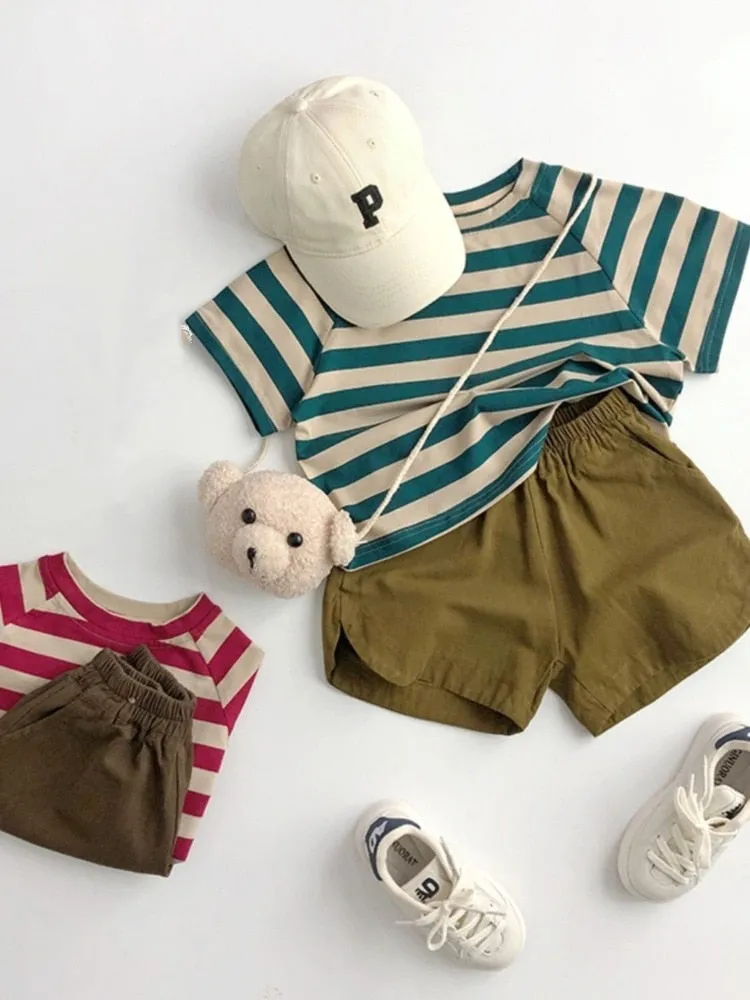 Striped Children's Short-Sleeved T-Shirt