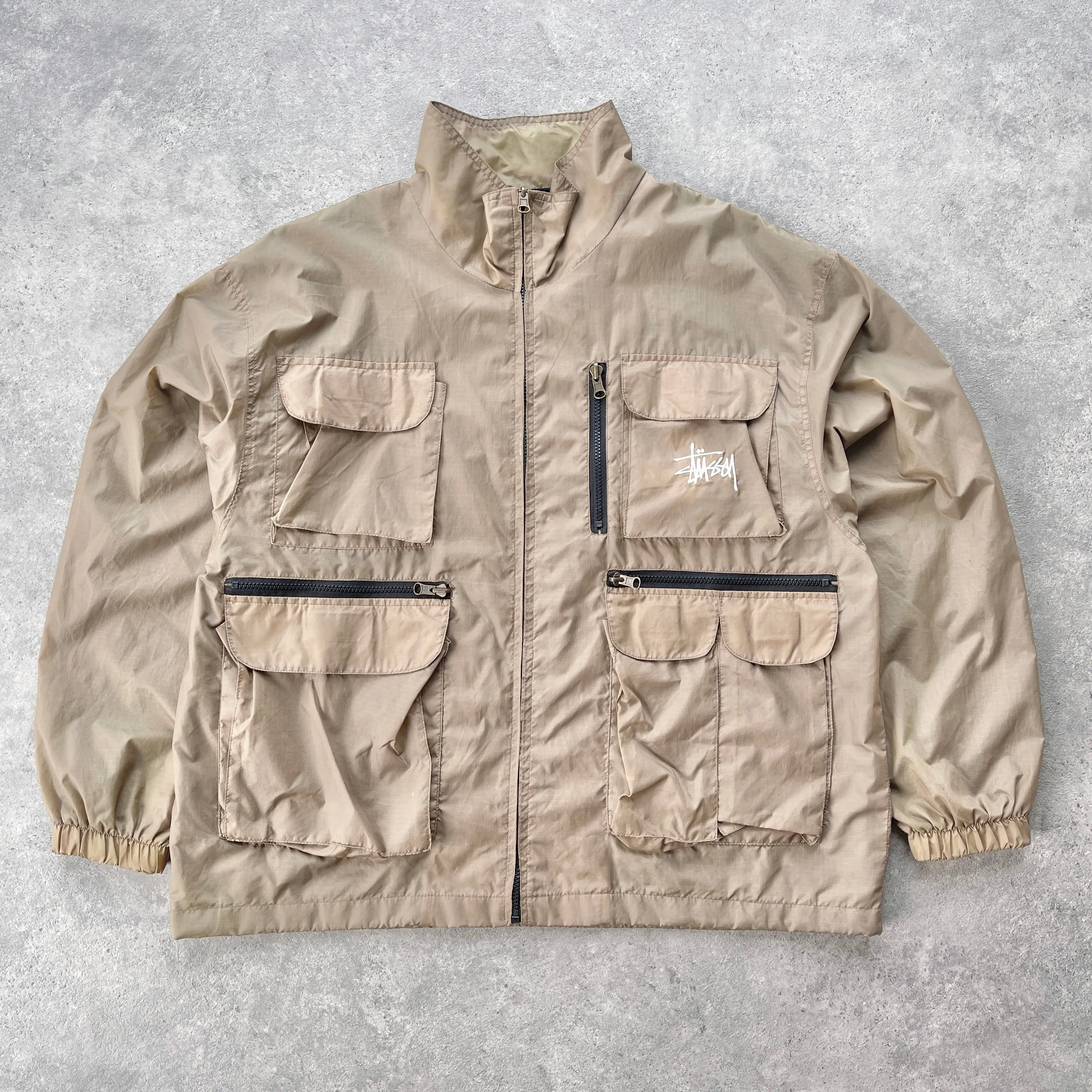 Stussy RARE 1990s lightweight technical cargo jacket (XL)