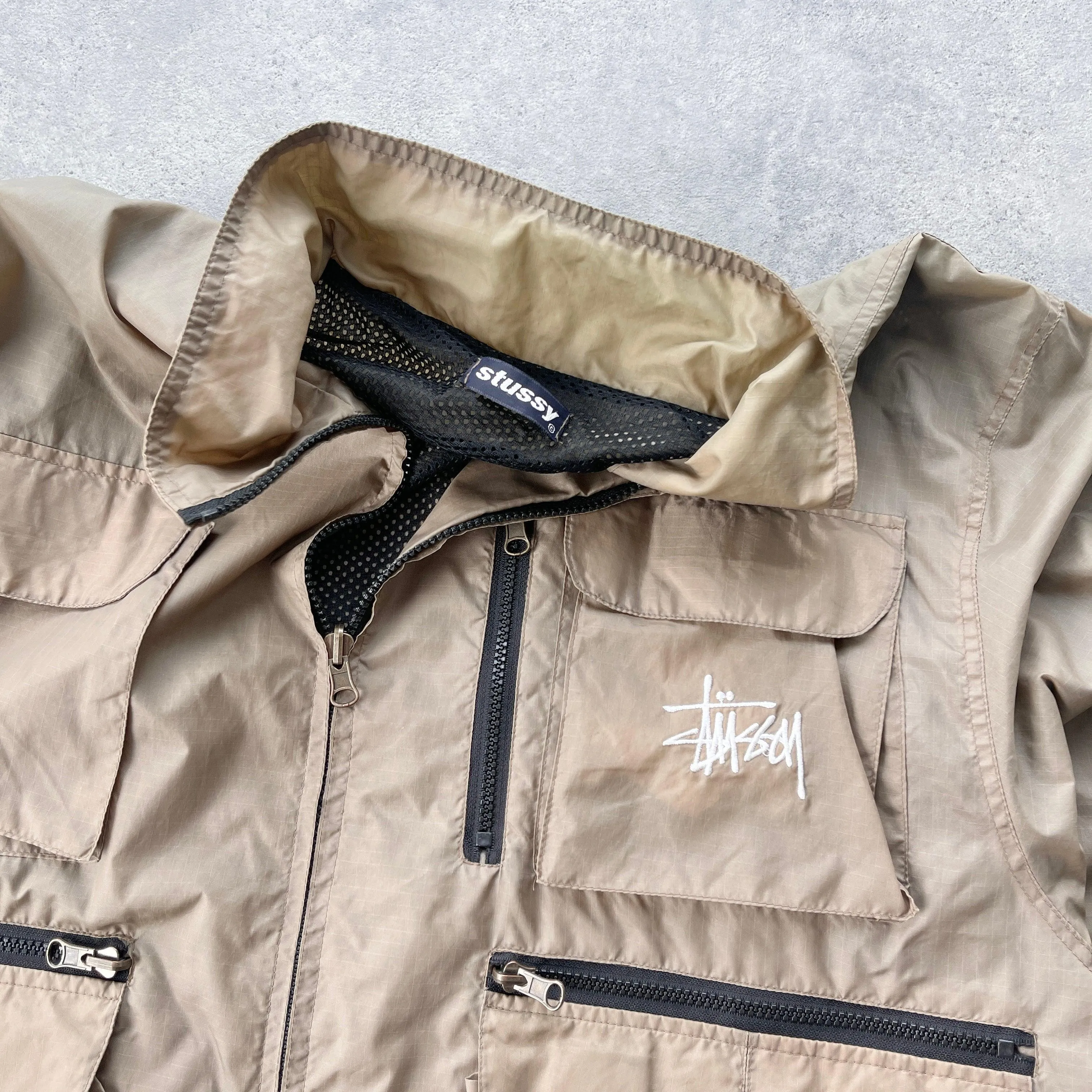 Stussy RARE 1990s lightweight technical cargo jacket (XL)