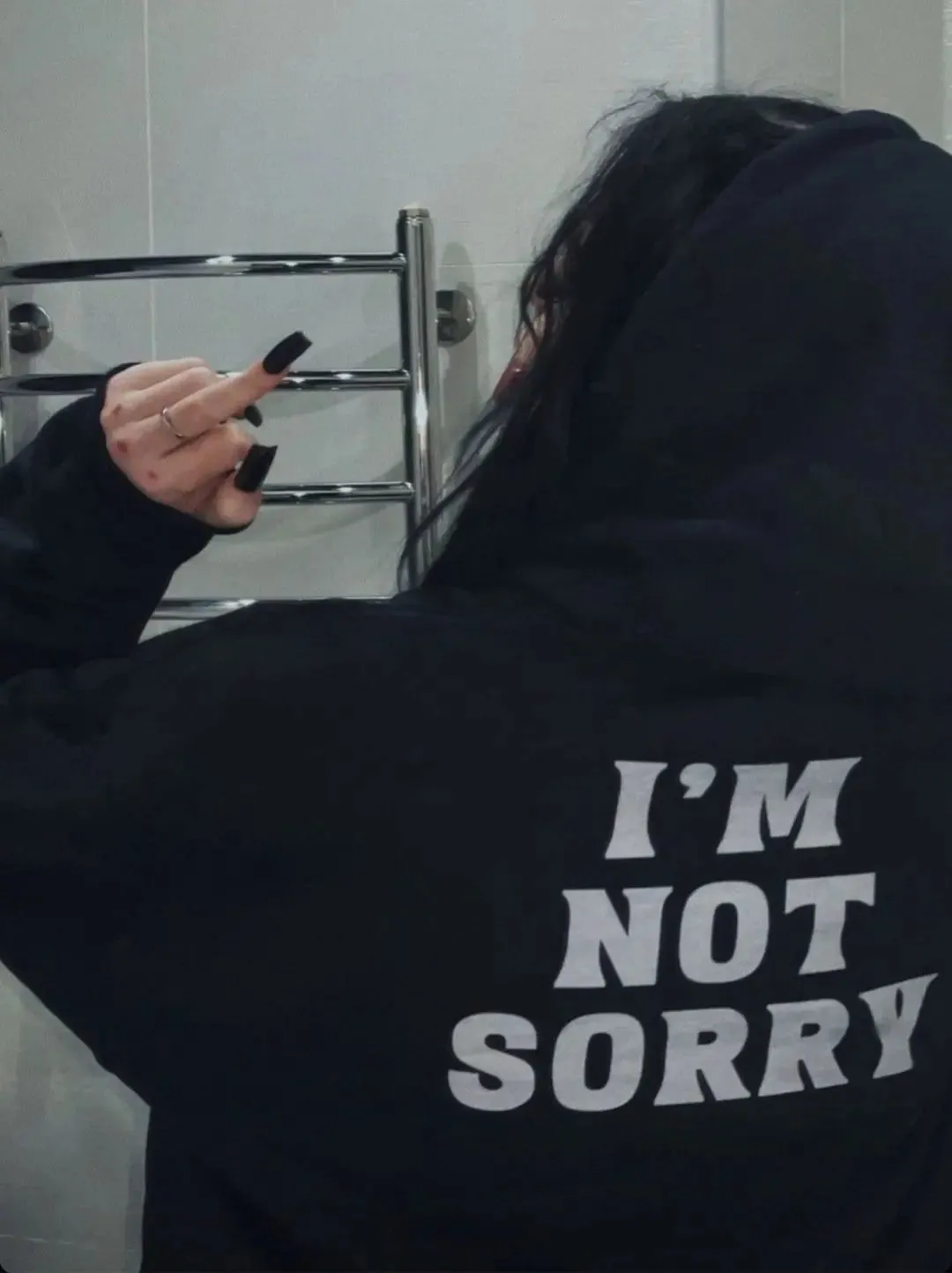 SXV  'i'm not sorry’ Printed Cool Aesthetic Sweatshirt Hoodie