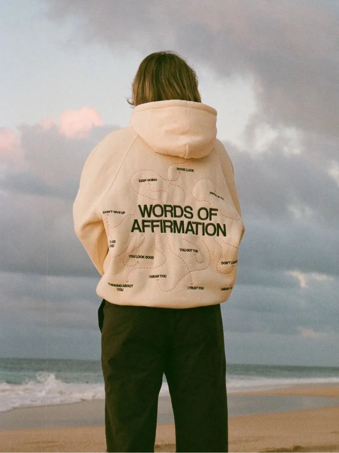 SXV  'Words of affirmation’ Printed Cool Aesthetic Sweatshirt Hoodie