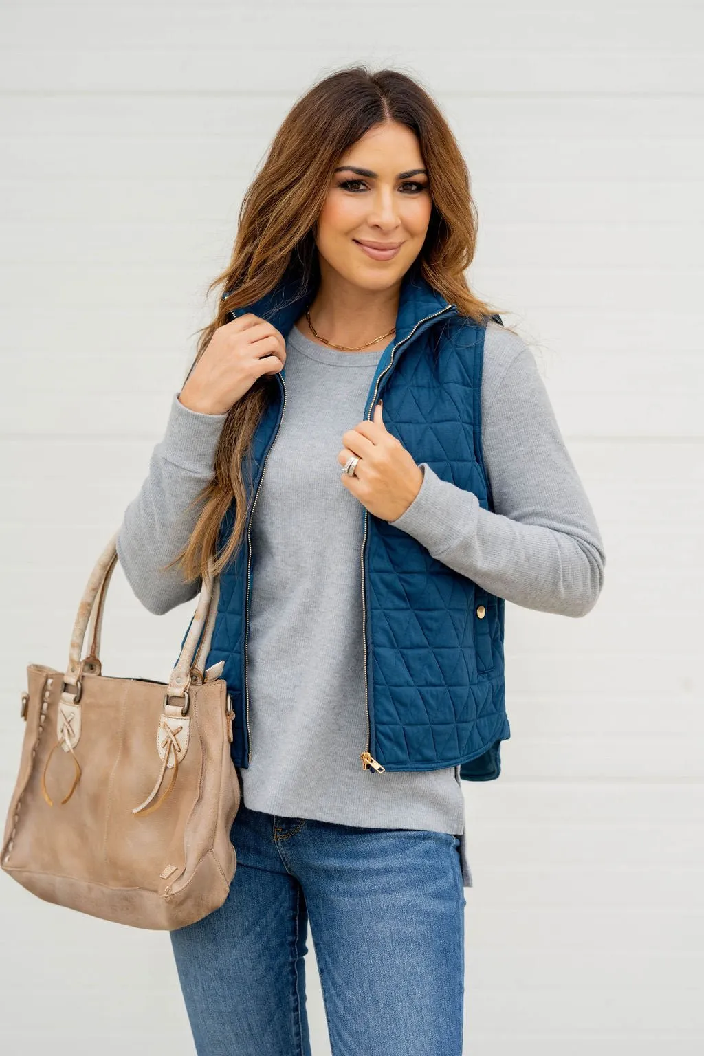 Triangle Quilted Puffer Vest