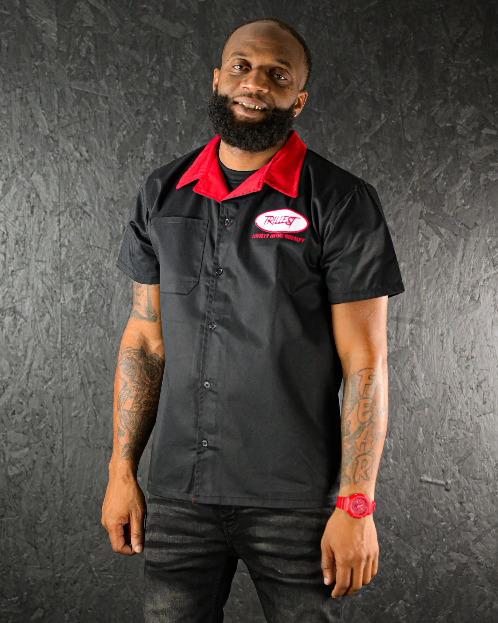 Trillest Workshirt - Black/Red