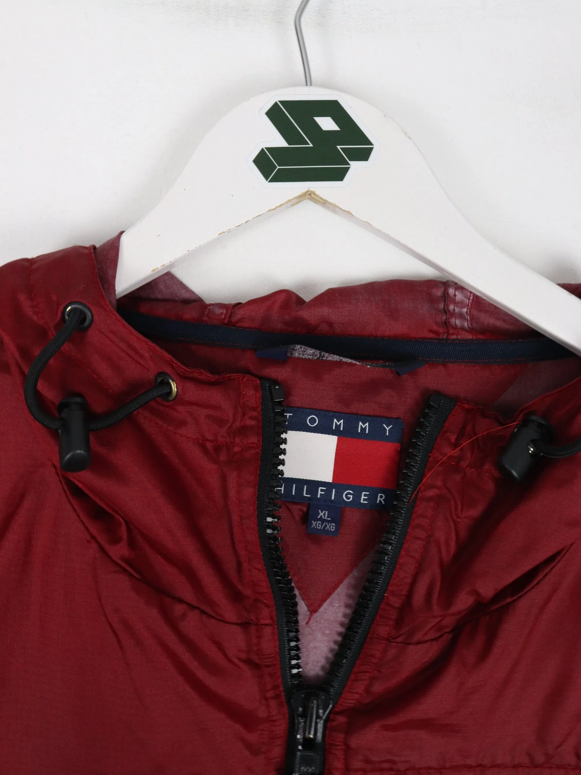 Vintage Tommy Hilfiger Windbreaker Mens XL Red Jacket