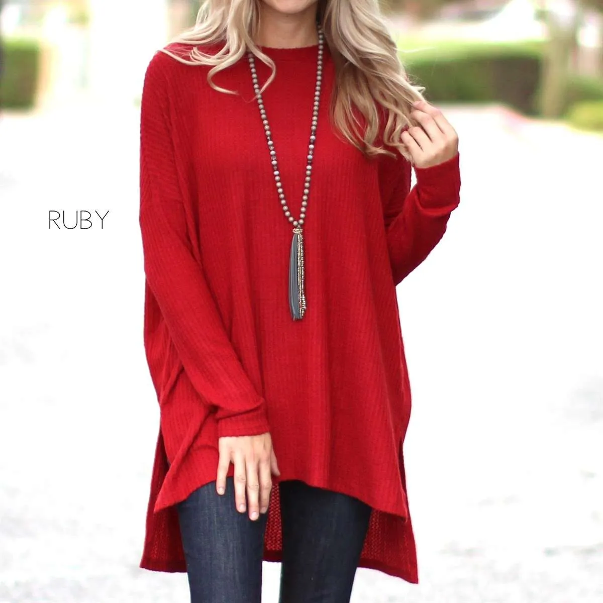 Waffle Flowy Tunic | S-XL