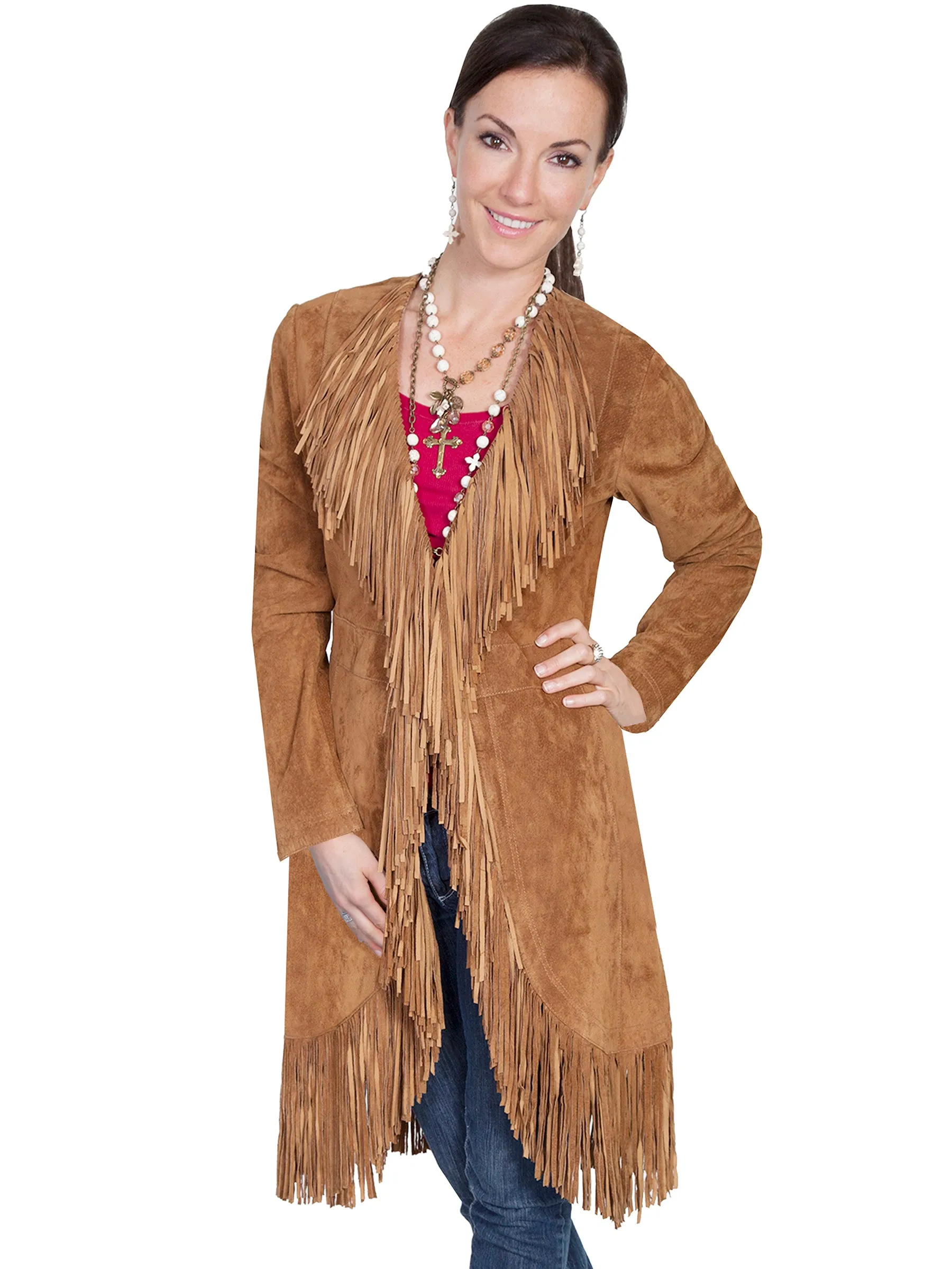 Women's Leather Jacket Collection Suede: Scully Western Fringe Coat