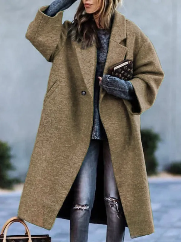 Woolen Longline Peacoat | Double Breasted Winter Coat