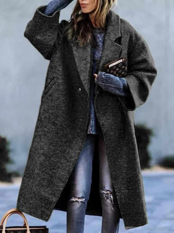 Woolen Longline Peacoat | Double Breasted Winter Coat